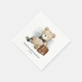 Little Man Teddy Bear Funny Boy Baby shower Servet (Hoek)
