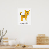 Little Man | Tijger Vlinderdas Poster (Keuken)