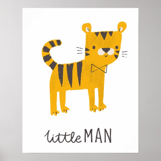 Little Man | Tijger Vlinderdas Poster (Voorkant)