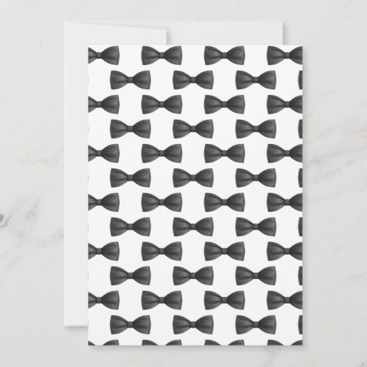 Little Man Way Teddy Bear Tux Bow Stropdas Baby sh Kaart (Achterkant)