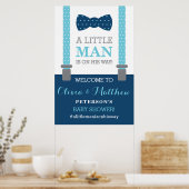 Little Man Welcome Sign. Poster, Baby shower Poster (Keuken)