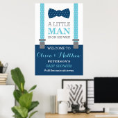 Little Man Welcome Sign. Poster, Baby shower Poster (Thuiskantoor)