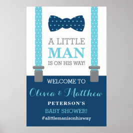 Little Man Welcome Sign. Poster, Baby shower Poster