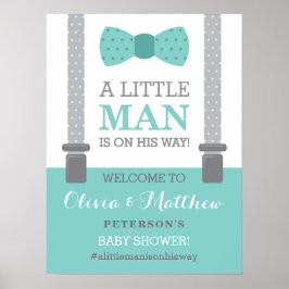 Little Man Welcome Sign. Poster, Baby shower Poster
