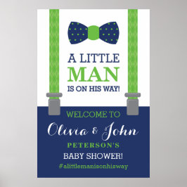 Little Man Welcome Sign. Poster, Baby shower Poster