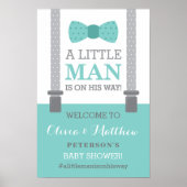 Little Man Welcome Sign. Poster, Baby shower Poster (Voorkant)