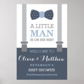 Little Man Welcome Sign. Poster, Baby shower Poster (Voorkant)