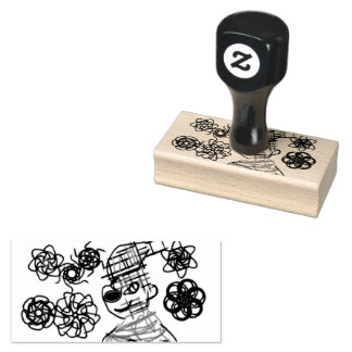 Little man winter rubberstempel