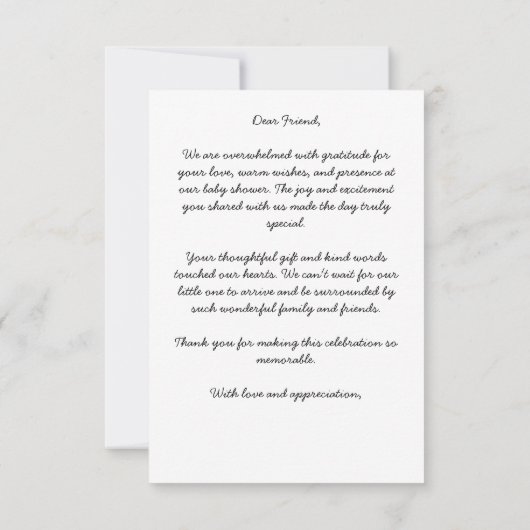 Little man zwarte smoking pet baby shower bedankkaart (Achterkant)