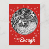 Little Match Girl Angel Rood Briefkaart (Voorkant)