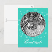 Little Match Girl | Aqua Briefkaart (Voorkant / Achterkant)