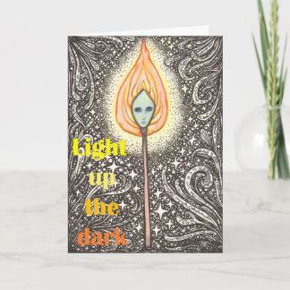 Little Matchstick Girl Winter Solstice Card Feestdagen Kaart