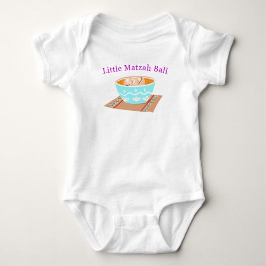 Little Matzah Ball Baby Bodysuit (Voorkant)
