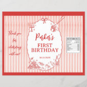 Little Meatball Birthday Party Chip Bag Wrapper Flyer (Voorkant)