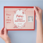 Little Meatball Birthday Party Chip Bag Wrapper Flyer (Hand)