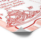 Little Meatball Birthday Party Milestone Sign Poster (Hoek)