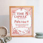 Little Meatball Birthday Time Capsule Sign Poster