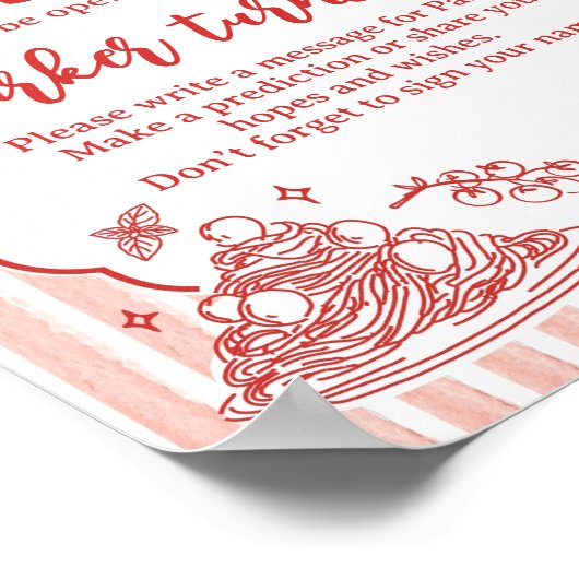 Little Meatball Birthday Time Capsule Sign Poster (Hoek)