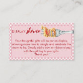 Little Meatball Display Shower Pink Baby Shower Informatiekaartje (Voorkant)