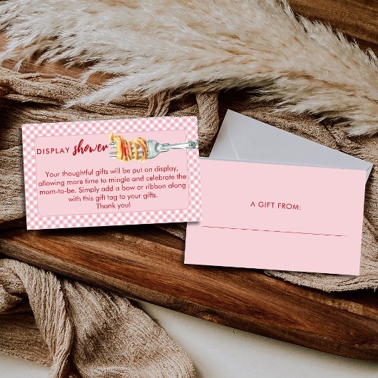 Little Meatball Display Shower Pink Baby Shower Informatiekaartje