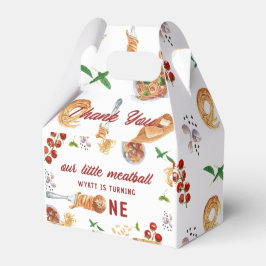 Little Meatball eerste verjaardag Bedankdoosjes