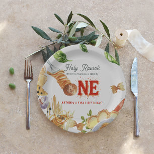Little Meatball   Heilige Ravioli Eerste Verjaarda Papieren Bordje