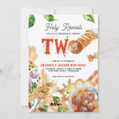 Little Meatball | Holy Ravioli Second Birthday Kaart (Voorkant)