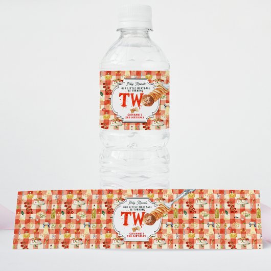 Little Meatball | Holy Ravioli Second Birthday Waterfles Etiket