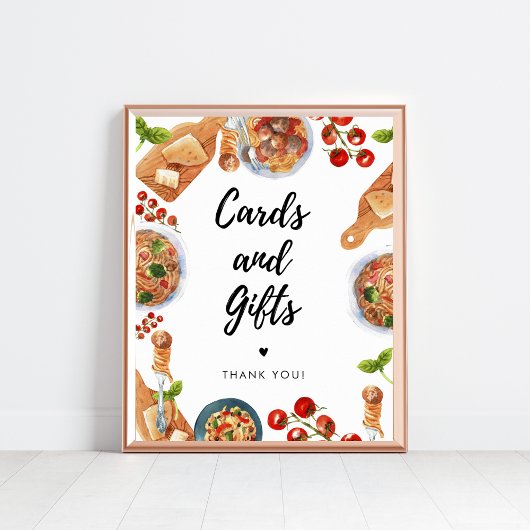 Little Meatball Italiaans eten Kaarten & geschenke Poster