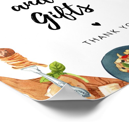 Little Meatball Italiaans eten Kaarten & geschenke Poster (Hoek)