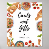 Little Meatball Italiaans eten Kaarten & geschenke Poster (Voorkant)