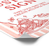 Little Meatball Italian Birthday Party Table Sign Poster (Hoek)