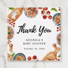 Little Meatball Italian Food Baby shower Bedankt Bedankjes Labels