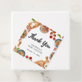 Little Meatball Italian Food Baby shower Bedankt Bedankjes Labels (In situ)