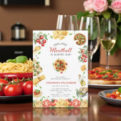 Little Meatball Italian Pasta Baby Shower Kaart