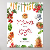 Little Meatball Pasta Baby Shower Cards Gifts Poster (Voorkant)