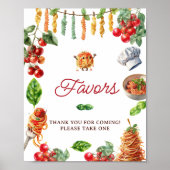 Little Meatball Pasta Baby Shower Favors Poster (Voorkant)