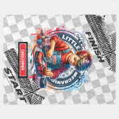 Little Mechanic Racing Sport Auto Verjaardag Gift Fleece Deken (Voorkant (Horizontaal))