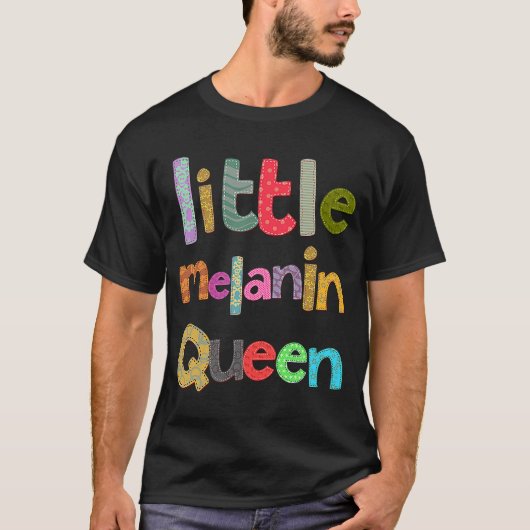 Little Melanin Queen BLM Black Empowerment Celebra T-shirt (Voorkant)