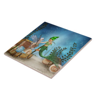 Little Mermaid 4 tegels Tegeltje