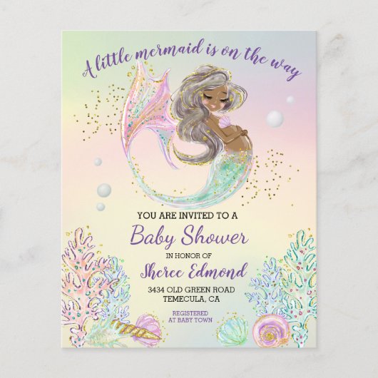 Little Mermaid African American Baby shower (Voorkant)