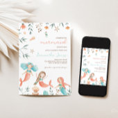 Little Mermaid Baby shower Invitation Kaart