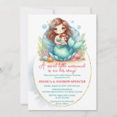 Little Mermaid Baby Shower Kaart (Voorkant)
