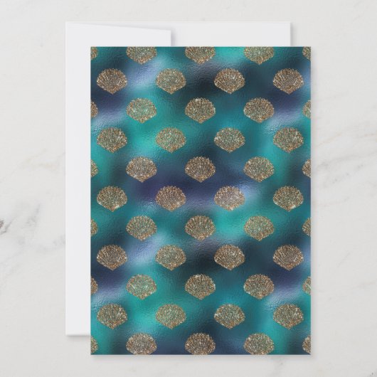 Little Mermaid Baby Shower Kaart (Achterkant)