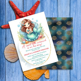 Little Mermaid Baby Shower Kaart
