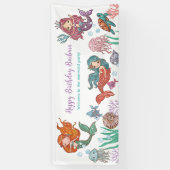 Little Mermaid Birthday Banner (Verticaal)