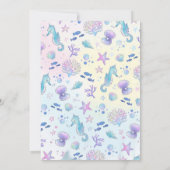 Little Mermaid Birthday Party under the Zee Party Kaart (Achterkant)