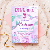 Little Mermaid Birthday Party under the Zee Party Kaart