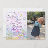 Little Mermaid Birthday Party under the Zee Party Kaart (Voorkant)