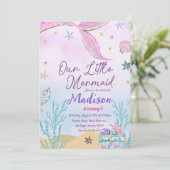 Little Mermaid Birthday Party under the Zee Party Kaart